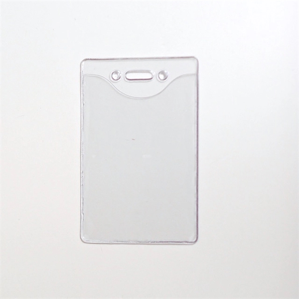 Clear vinyl badge holder vertical top load with slot and holes.... from ASI 47204 CredentialExpress / CredentialExpress