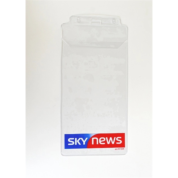 Clear vinyl badge holder with flap, vertical top load... from ASI 47204 CredentialExpress / CredentialExpress