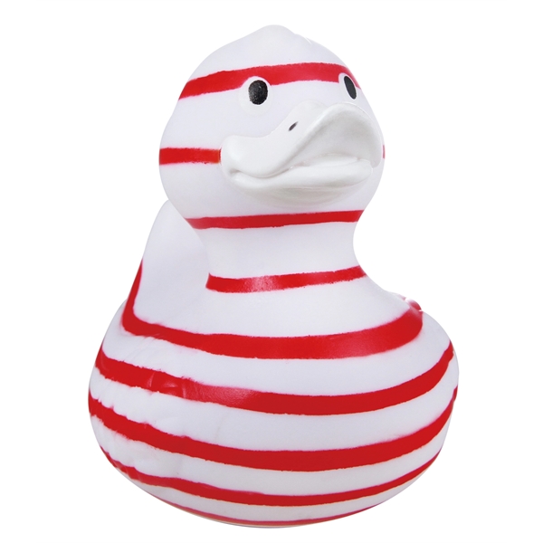 Rubber Sweet Candy Cane Duck, Squeaking Toy, balanced for floating.... from ASI 31977 Adline Industries Inc