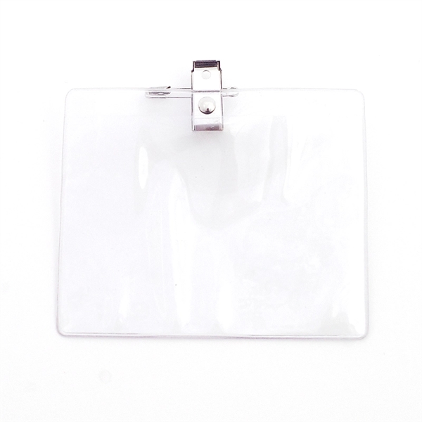Clear vinyl badge holder with clip, horizontal top load, 3" x... from ASI 47204 CredentialExpress / CredentialExpress