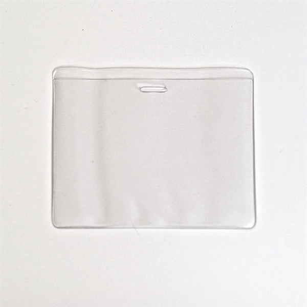 Clear vinyl prox card holder horizontal top load with slot.... from ASI 47204 CredentialExpress / CredentialExpress