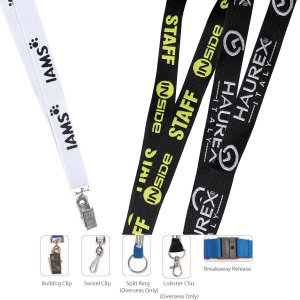 3/4" x 18" polyester imported woven-in lanyards.... from ASI 62660 Innovation Line
