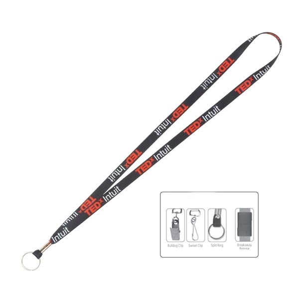 18" x 1/2" polyester multi-color lanyard with choice of connection hardware.... from ASI 62660 Innovation Line