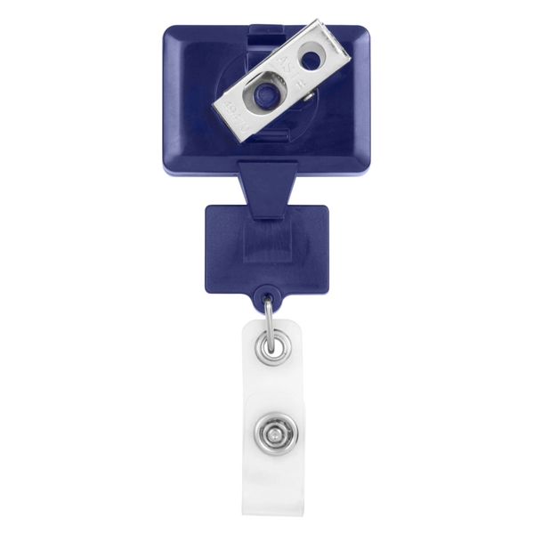 DOUBLE UP RECTANGLE BADGE REEL 2 decorating areas and bull dog... from ASI 49470 DEVARA