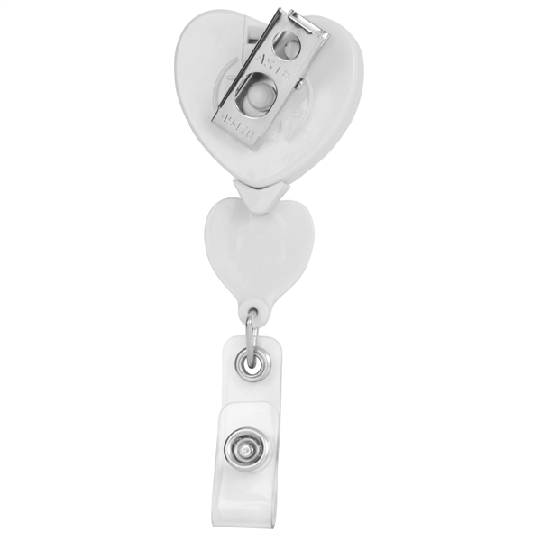 DOUBLE UP HEART BADGE REEL 2 decorating areas and bull dog... from ASI 49470 DEVARA