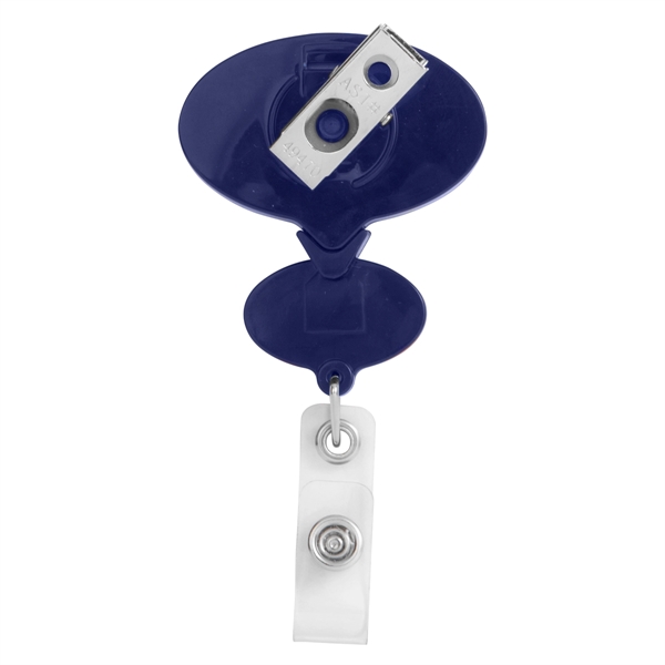 DOUBLE UP OVAL BADGE REEL 2 decorating areas and bull dog... from ASI 49470 DEVARA