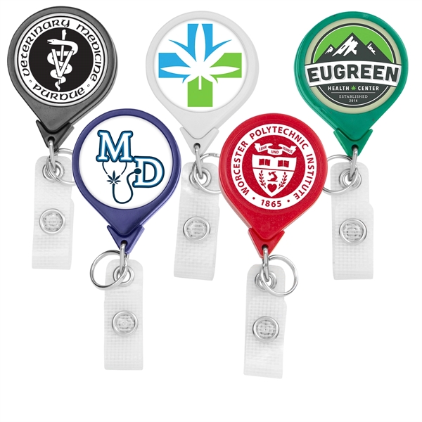 Hemp JUMBO round shape badge reel with bull dog clip.... from ASI 49470 DEVARA