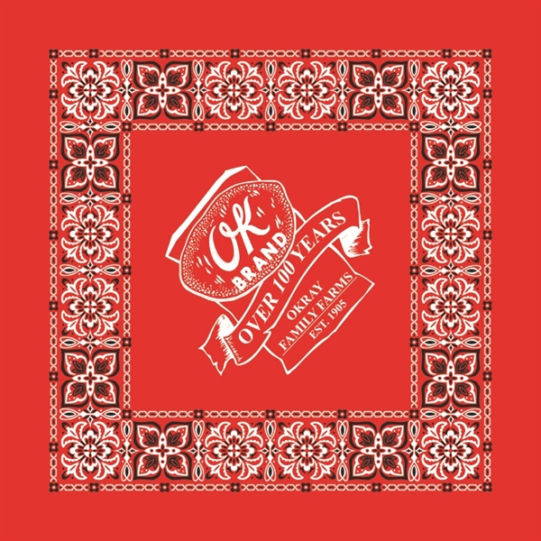 22" x 22" paisley print bandana made of 100% cotton.... from ASI 44020 Bandanna Promotions By CARO-LINE / Bandanna Promotions