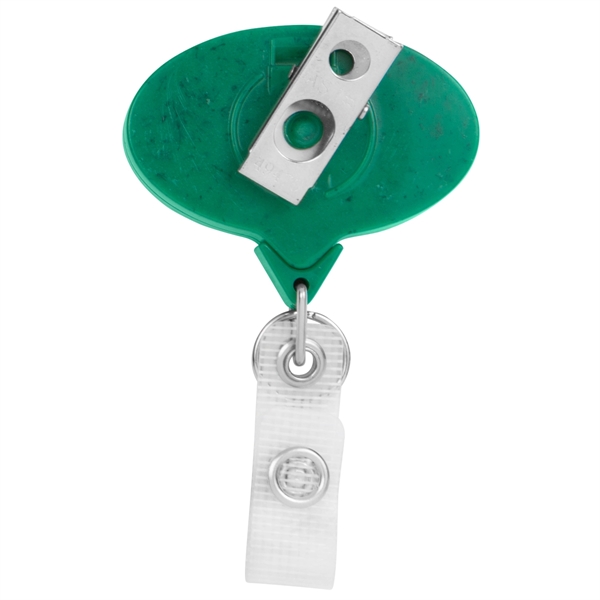 Hemp JUMBO Oval shape badge reel with bull dog clip.... from ASI 49470 DEVARA