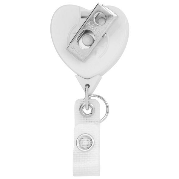 Hemp JUMBO Heart shape badge reel with bull dog clip,... from ASI 49470 DEVARA