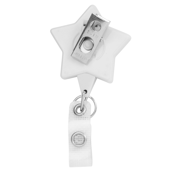 Hemp JUMBO Star shape badge reel with bull dog clip, CHROMA... from ASI 49470 DEVARA