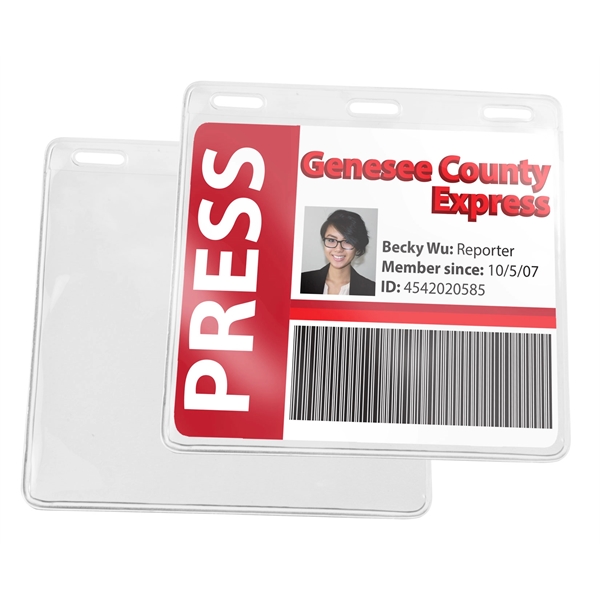 Clear vinyl event badge holder, blank.... from ASI 49470 DEVARA