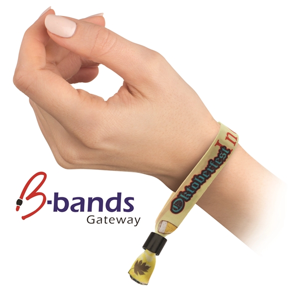 Fabric wristband with assorted colors with one time use locking clasp.... from ASI 52263 EMT / EMT