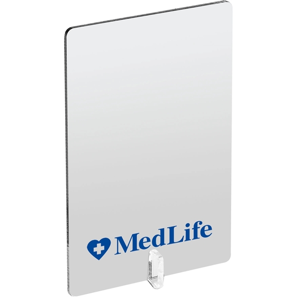 4" X 6" rectangular desk mirror with rounded corners and stand... from ASI 54100 Fields Manufacturing Inc / TargetLine®