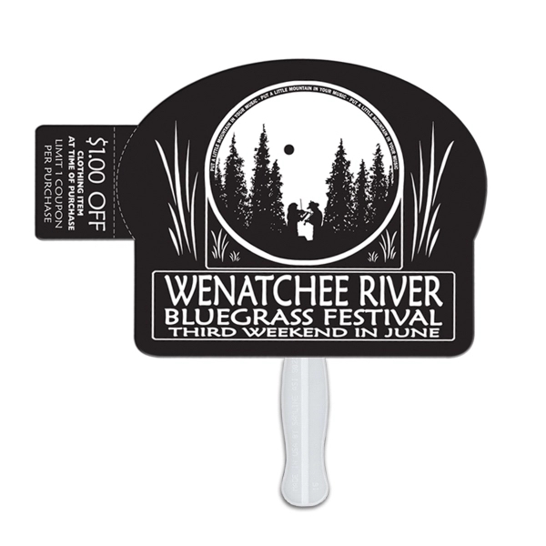 Dome shape fan with a coupon and high gloss finish.... from ASI 67620 Lion Circle Corp / Lion/Circle