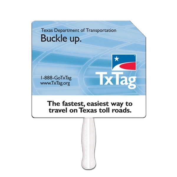 Price tag digital sandwich fan, material high density 14pt. white poster... from ASI 67620 Lion Circle Corp / Lion/Circle