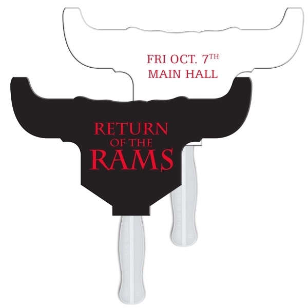 Longhorn bull digital sandwich fan, material high density 14pt. white poster... from ASI 67620 Lion Circle Corp / Lion/Circle