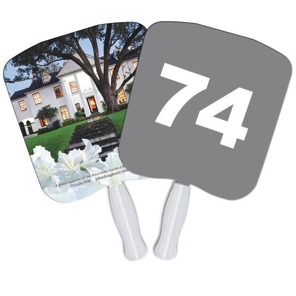 Bread slice shape auction fan with hidden wooden stick.... from ASI 67620 Lion Circle Corp / Lion/Circle