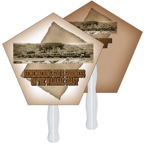 Church shape fast fan with wooden stick.... from ASI 67620 Lion Circle Corp / Lion/Circle