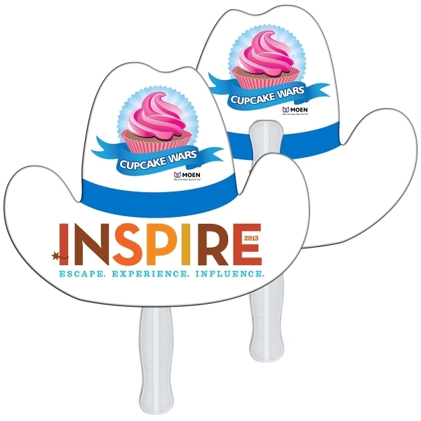 Cowboy hat shape fast fan with wooden stick.... from ASI 67620 Lion Circle Corp / Lion/Circle