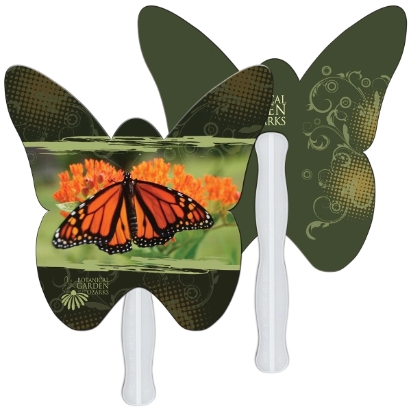 Butterfly shape fast fan with wooden stick.... from ASI 67620 Lion Circle Corp / Lion/Circle