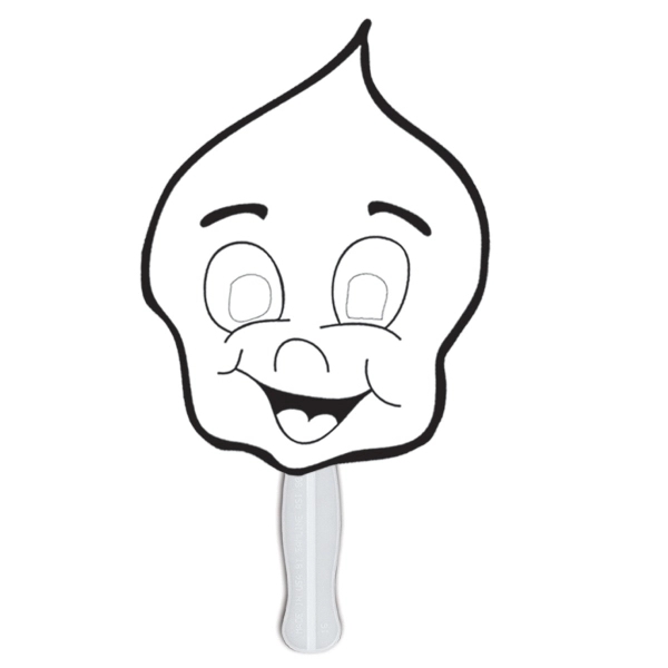 Ghost shaped fan made of heavy poster board.... from ASI 67620 Lion Circle Corp / Lion/Circle