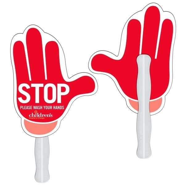 Mitten shaped digital economy fans with double sided film lamination.... from ASI 67620 Lion Circle Corp / Lion/Circle