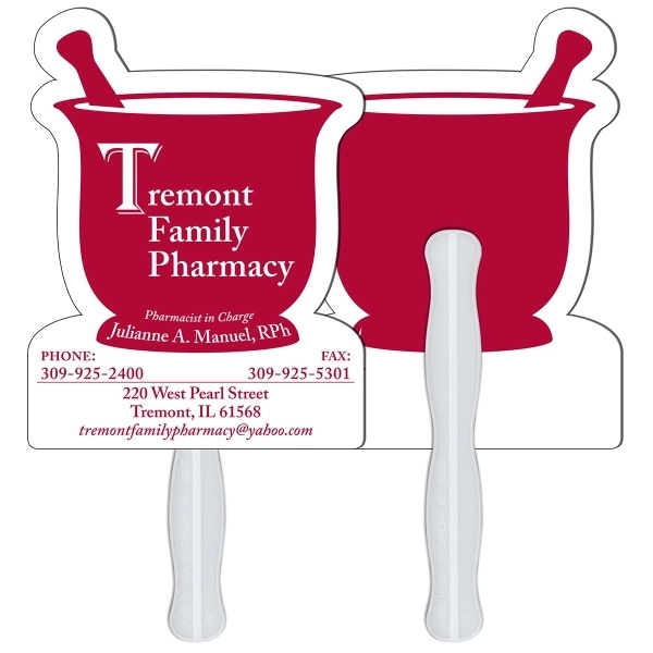 Mortar and pestle shaped digital economy fans with double sided film... from ASI 67620 Lion Circle Corp / Lion/Circle