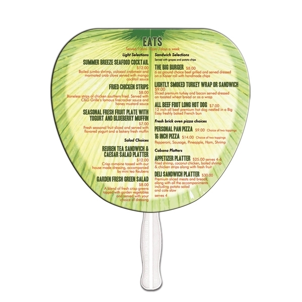 Palm leaf shape fan  is heavy 22 pt. high density... from ASI 67620 Lion Circle Corp / Lion/Circle