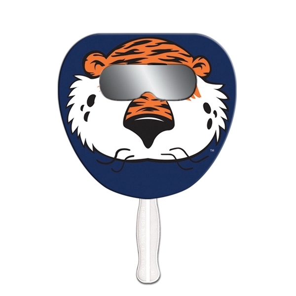 Palm leaf shape hand held fan with see through smoked film.... from ASI 67620 Lion Circle Corp / Lion/Circle