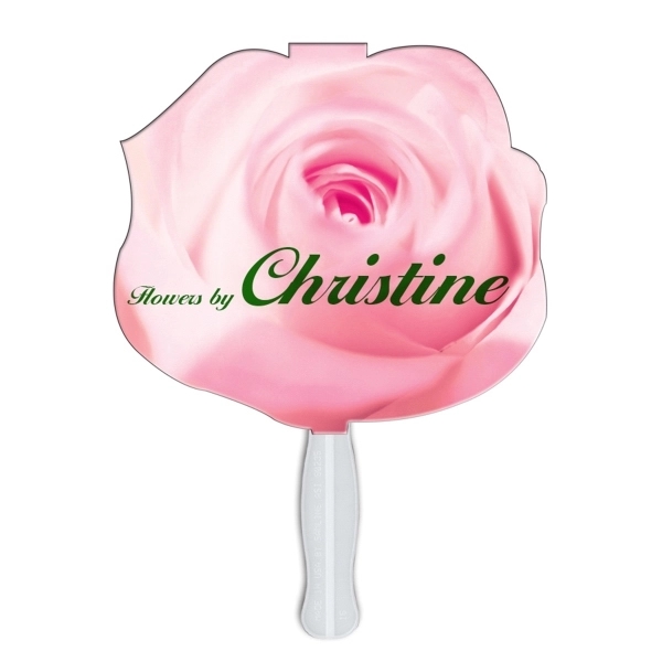 Rose double side liquid laminated offset sandwich fan with high gloss... from ASI 67620 Lion Circle Corp / Lion/Circle