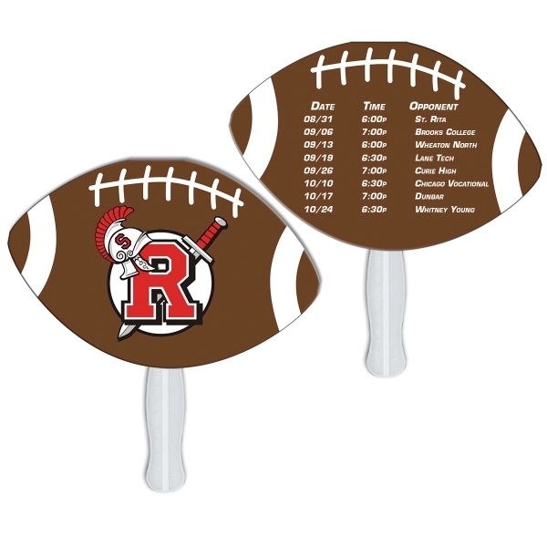 Football double side liquid laminated offset sandwiched fan with high gloss... from ASI 67620 Lion Circle Corp / Lion/Circle