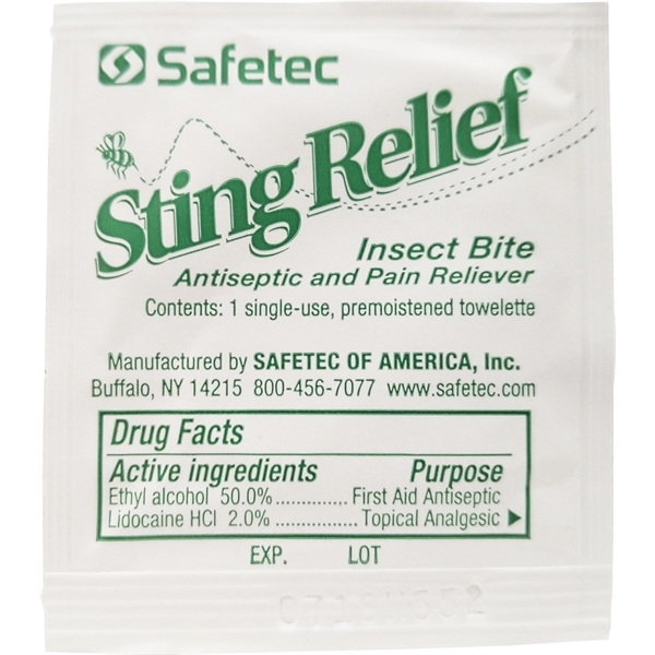 Antiseptic sting swabs.... from ASI 84514 Safety Made