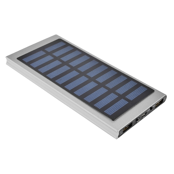 Slim Solar Charger Power Bank. Built-in 8,000 or 12,000 mAh lithium... from ASI 93131 US Flash & Technologies LLC