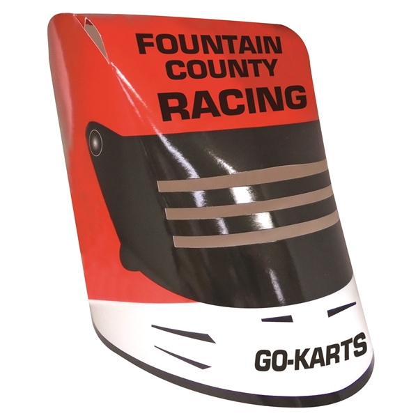 Racing Helmet, made from high density, white poster board, high gloss... from ASI 67620 Lion Circle Corp / Lion/Circle