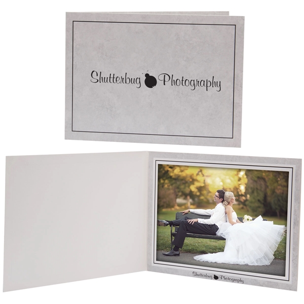 7" x 5" photo frame, made of marble-colored paper and customizable... from ASI 62190 Illini