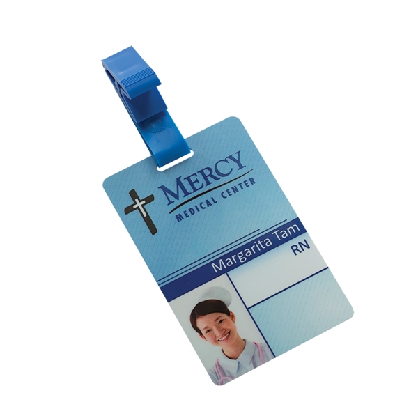 Color Plastic Strap clip with 360 degree pivoting bulldog clip.... from ASI 49470 DEVARA