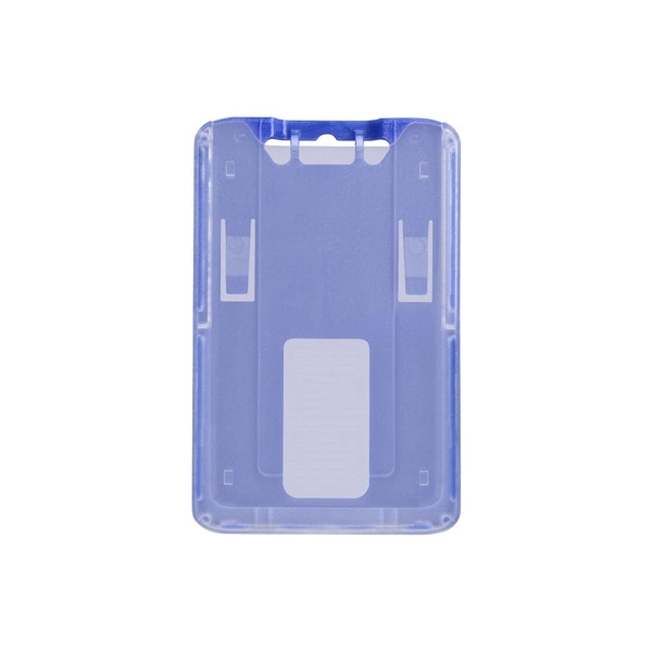 2.66" x 3.75" rigid plastic vertical badge holders with color background.... from ASI 62088 IDProductsource