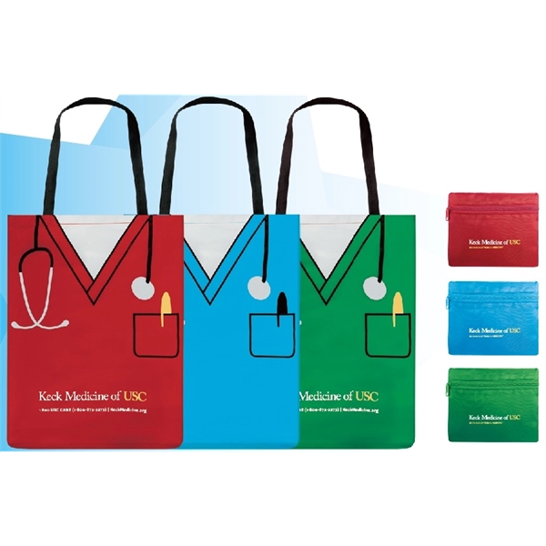 Scrubs Style Fold-able Tote Bag... from ASI 31977 Adline Industries Inc