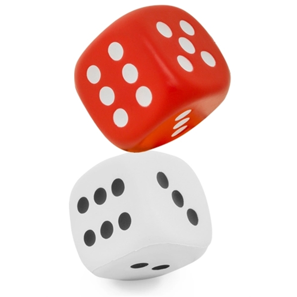Dice shaped stress balls made of polyurethane.... from ASI 39552 BEL Promo