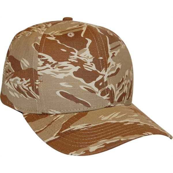 Tiger Tan Camo baseball cap with 6 panels.... from ASI 43456 CF Headwear