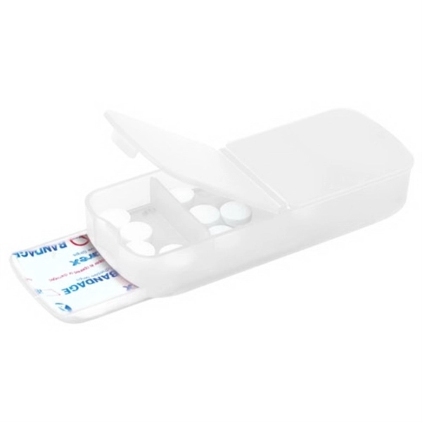 Bandage Dispenser with Pill Case.... from ASI 44900 NC Custom (CI/Lanco)