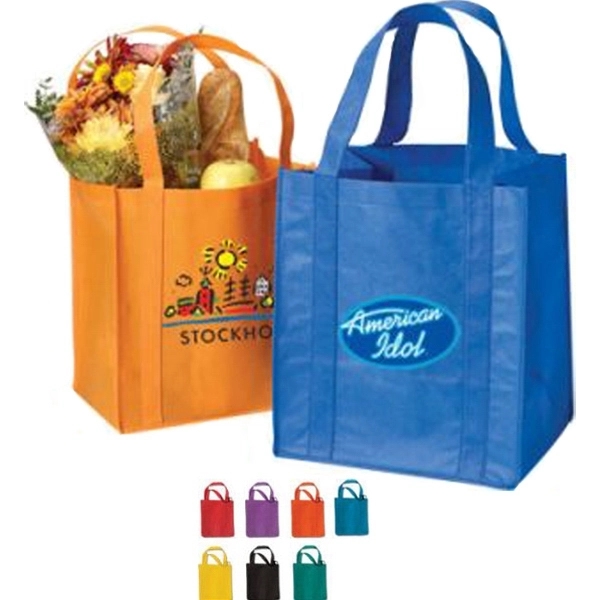 Grocery Non Woven Tote Bag- Full Color with 20" Straps 80... from ASI 44900 NC Custom (CI/Lanco) / Lanco