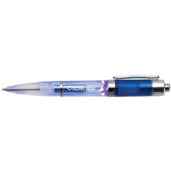 Twist action, light up pen with colored translucent plastic barrel.... from ASI 44900 NC Custom (CI/Lanco) / Lanco