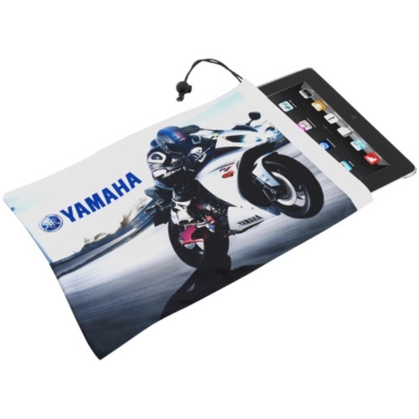 Drawstring tablet bag made of microfiber measuring 8 3/8" x 11... from ASI 44900 NC Custom (CI/Lanco) / Lanco