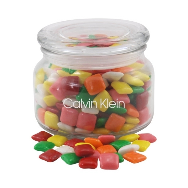 Mini Chicklets Gum in a Glass apothecary Jar with Lid... from ASI 44900 NC Custom (CI/Lanco) / Lanco