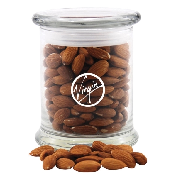 Almonds in a Large Round Glass Status Jar with Lid... from ASI 44900 NC Custom (CI/Lanco) / Lanco