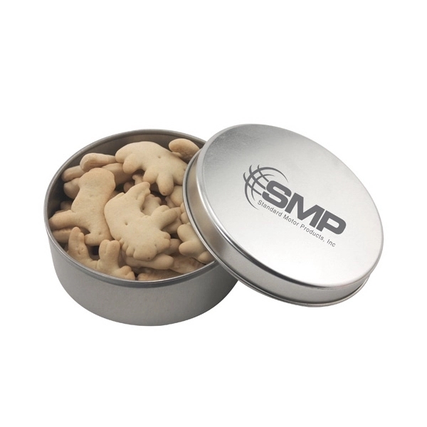 Large Round Metal Tin with Lid and Animal Crackers... from ASI 44900 NC Custom (CI/Lanco) / Lanco