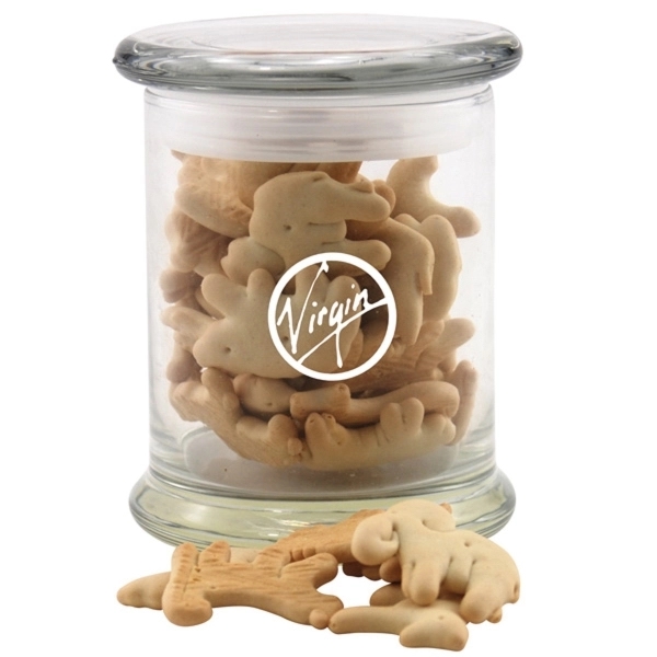 Animal Crackers in a Large Round Glass Status Jar with Lid... from ASI 44900 NC Custom (CI/Lanco) / Lanco