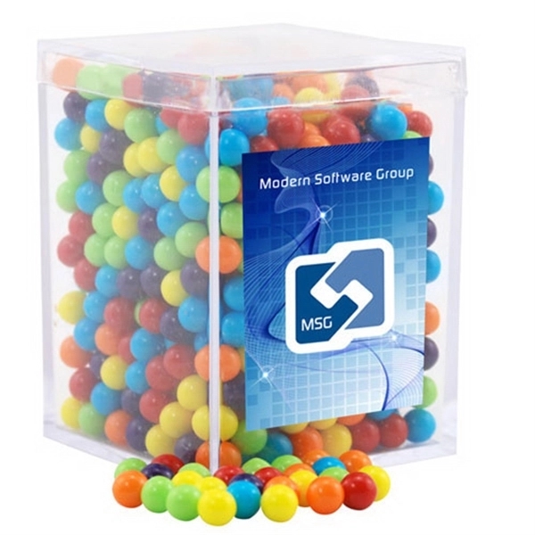 Mini Jawbreakers Candy in a Clear Acrylic Box- 2.25" x 2.25"... from ASI 44900 NC Custom (CI/Lanco) / Chocolate Inn